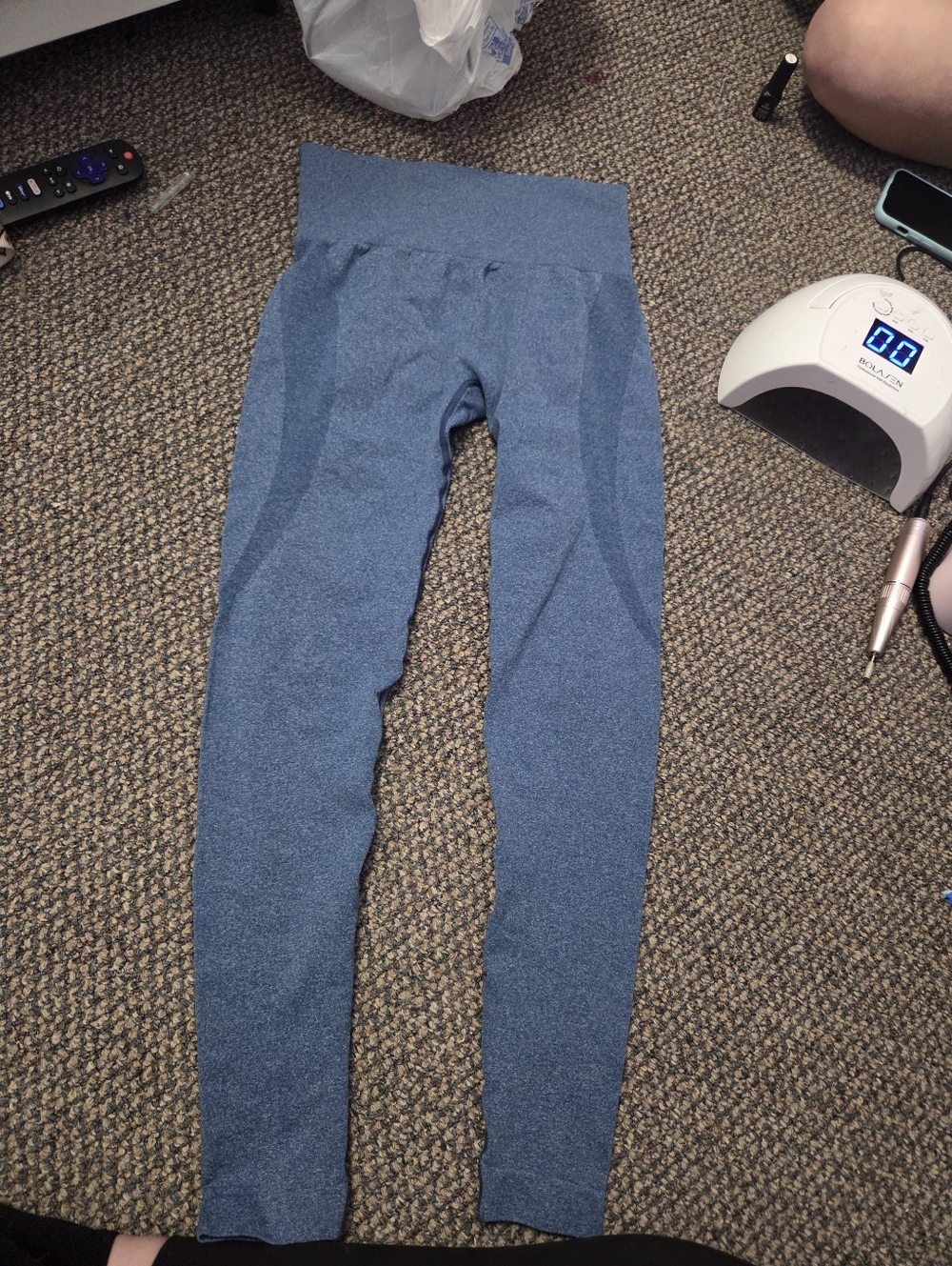 American Dream Blue High-Waist Seamless Leggings